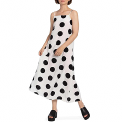 2 Pks Loose And Thin Sleeveless Temperament Large Slip Polka Dot Dress